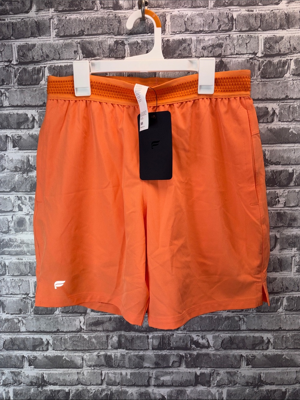 Fabletic Men's Orange Performance Athletic Shorts NWT